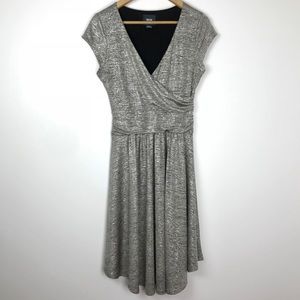 Anthropologie's Maeve Silver Tamera Wrap Dress